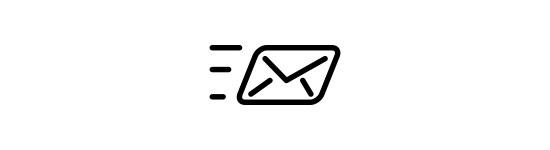 Icône de lettre gris foncé.
