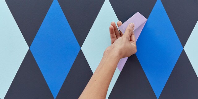 How To Tape On Patterns For Wall Painting